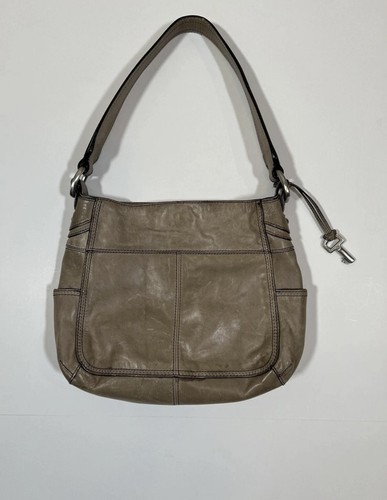 Fossil leather shoulder bag - fossil,
